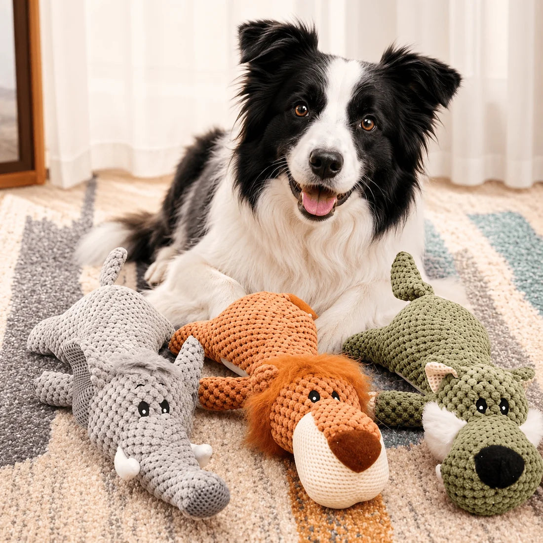 Durable Squeaky Dog Toys for Small & Medium Chewers