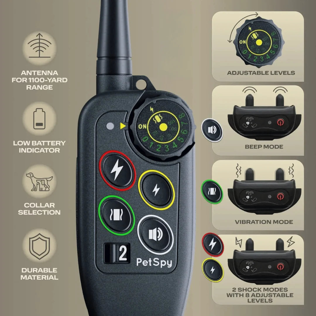 Long Range 3000-ft Waterproof Dog Training E-Collar & Remote