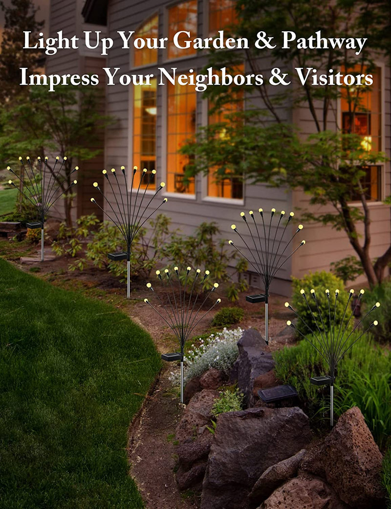 Solar Powered Firefly Garden Light - 10 LED Light Bulbs