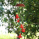 Solar Cardinal Red Bird Wind Chime Light