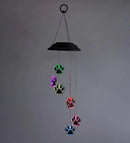 Paw Prints Solar Wind Chime Light