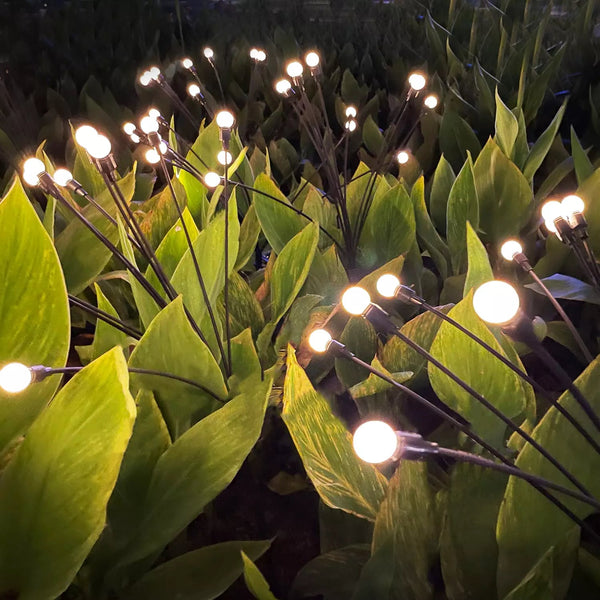 Solar Powered Firefly Garden Light - 10 LED Light Bulbs