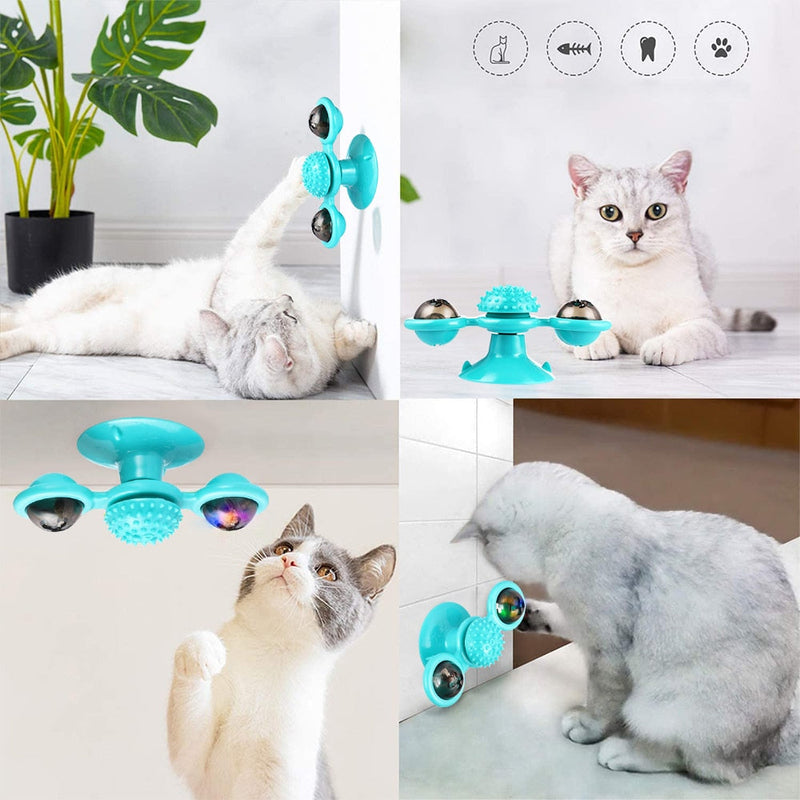 Cute Rotating Windmill Cat Toy