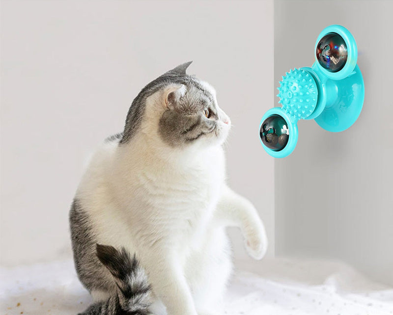 Cute Rotating Windmill Cat Toy