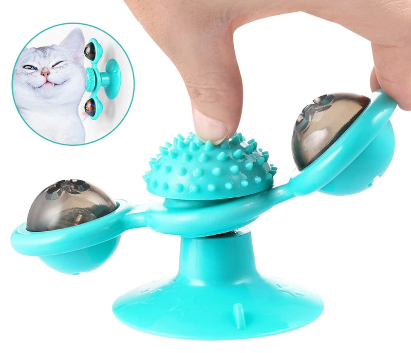 Cute Rotating Windmill Cat Toy