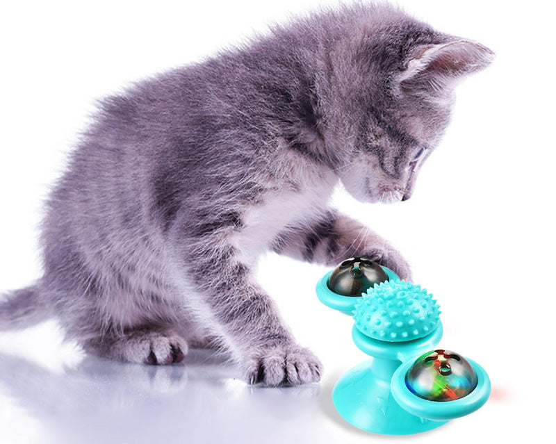 Cute Rotating Windmill Cat Toy