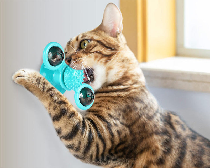 Cute Rotating Windmill Cat Toy