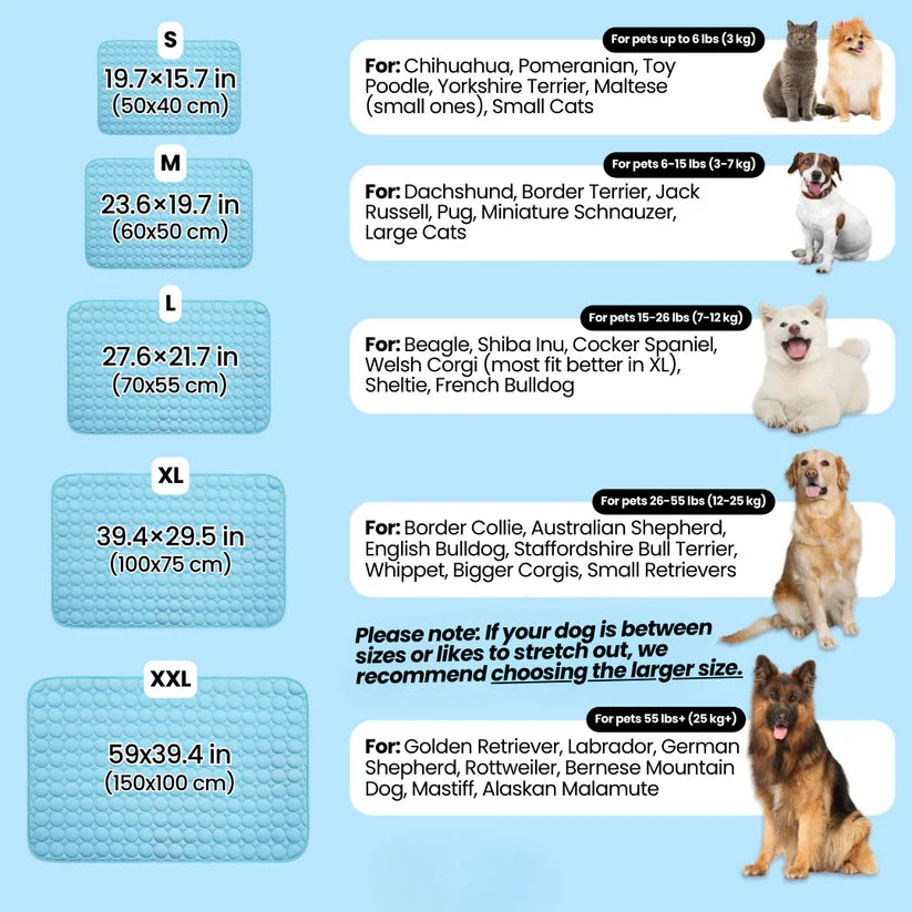 Arctic Dog Cooling Mat  | Self-Cooling Pet Pad