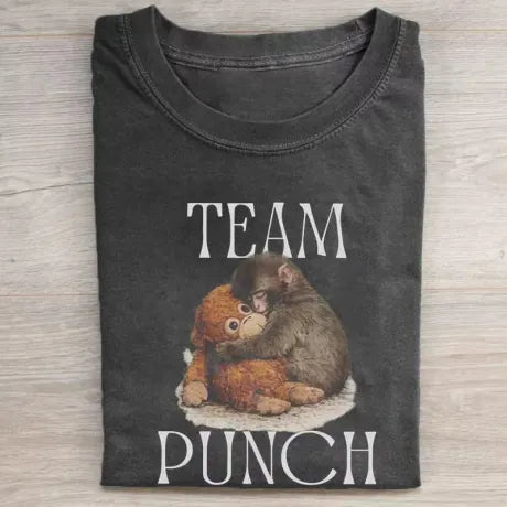 Baby Monkey Punch Drinking Iced Coffee T-shirt