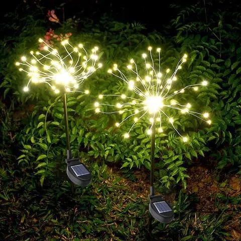 Solar Garden Firework Lights Outdoor Decoration