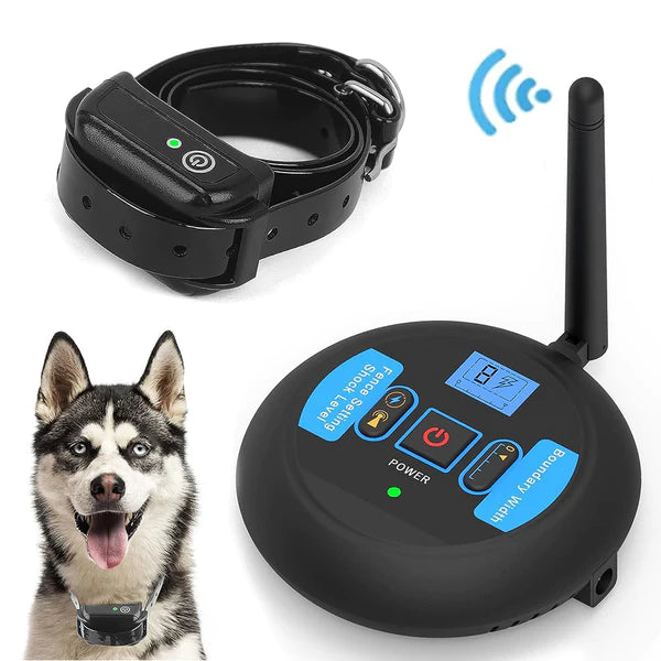 2-in-1 Wireless Dog Fence & Outdoor Training Collar, Dog Containment System