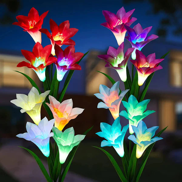 Solar Lily Garden Stake Lights