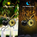 Outdoor Hanging Bee Solar Figurine Light for Outside Decor