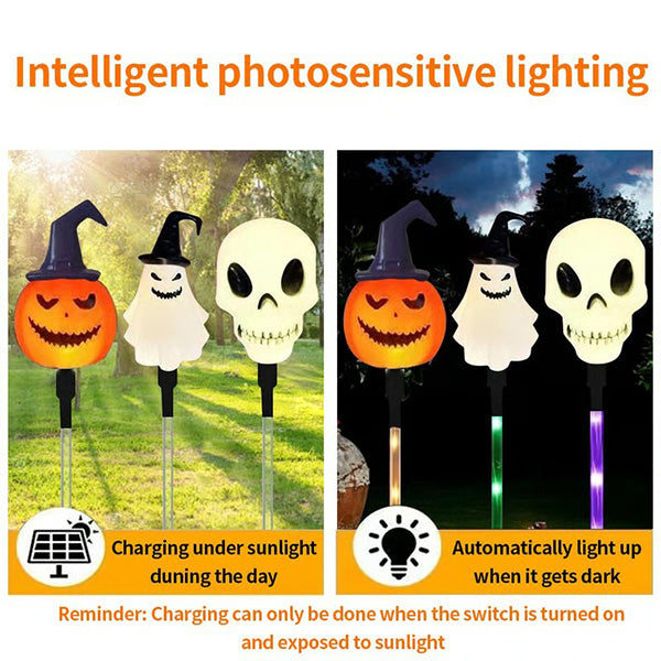 2025 Upgraded 👻🎁 6-Packs LED Solar Halloween Ground Lights