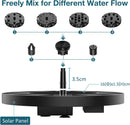 Bird Bath with Solar Fountain Set