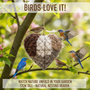 Handmade Alpaca Fiber Bird Nesting Heart  ❤️ Bird lovers gift