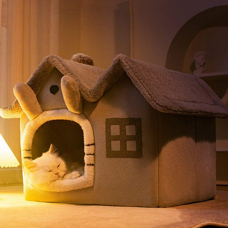 Cozy Pet House Tent Bed with Removable and Washable Cushion
