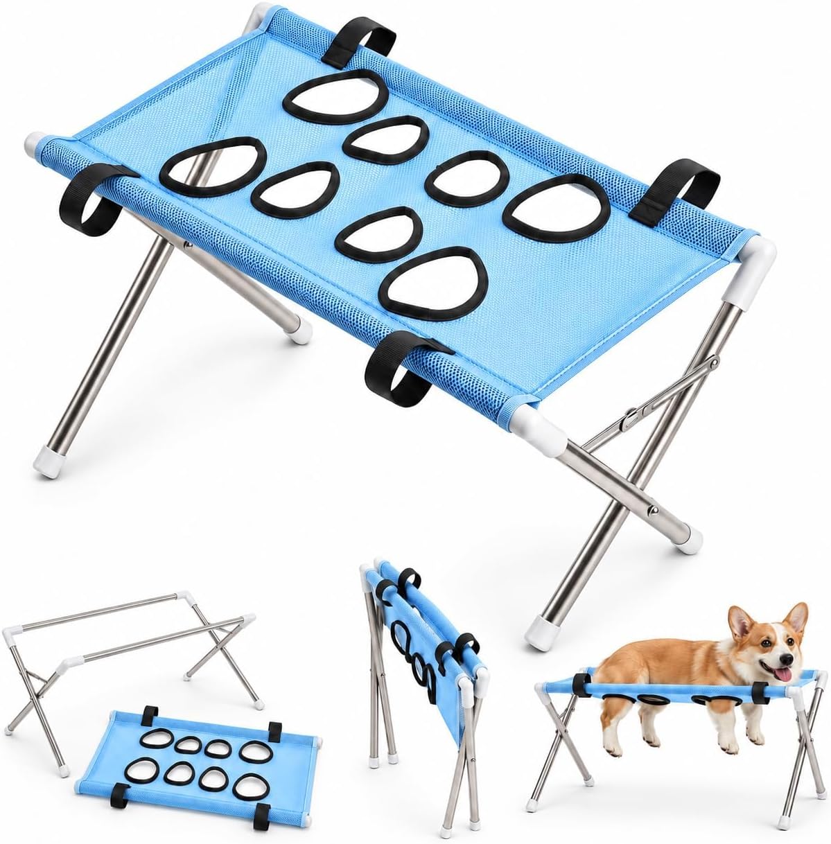 Pet Grooming Hammock with Adjustable Straps for Trimming Bathing Brushing