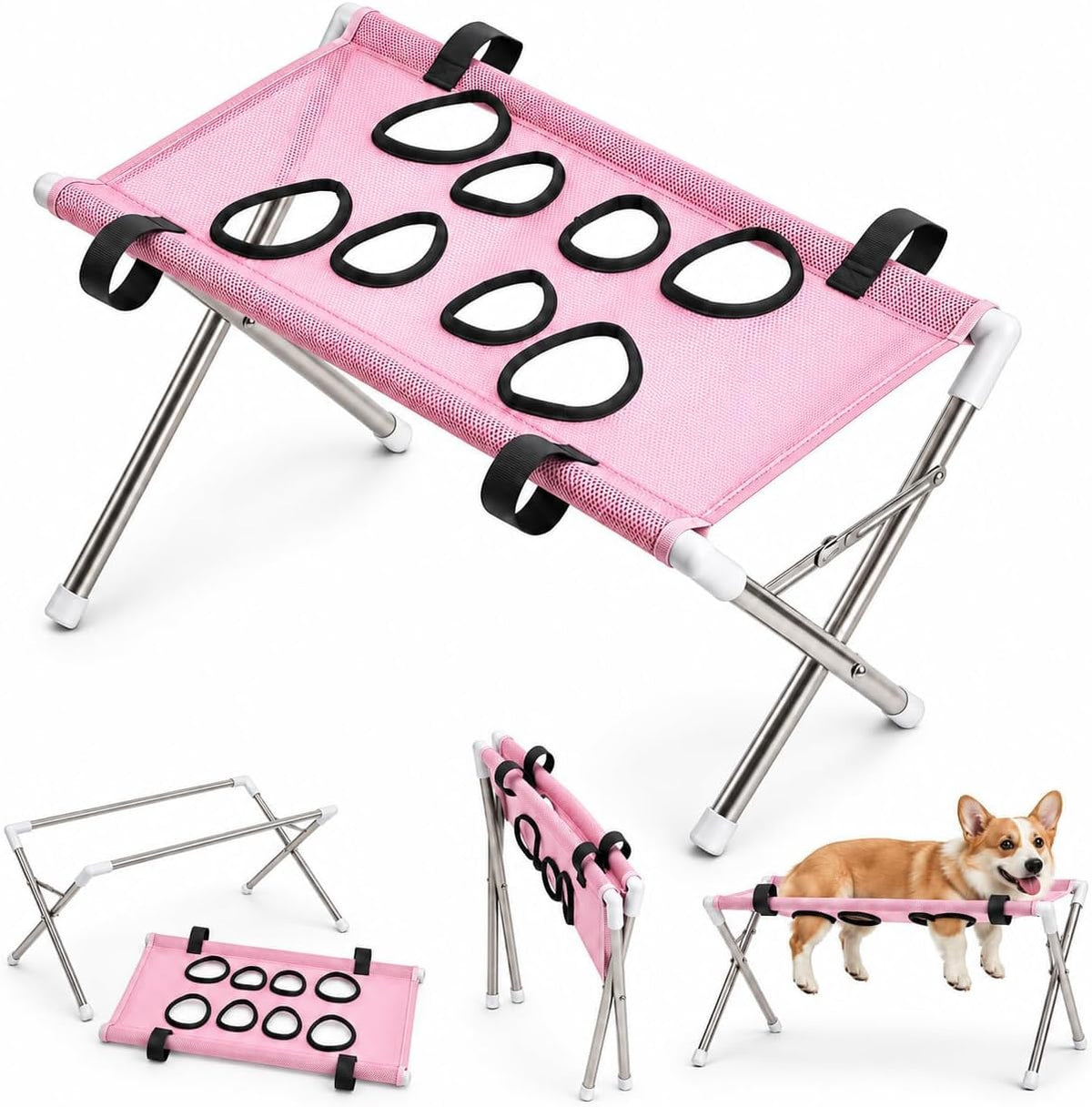 Pet Grooming Hammock with Adjustable Straps for Trimming Bathing Brushing