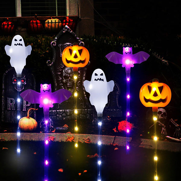 2025 Upgraded 👻🎁 6-Packs LED Solar Halloween Ground Lights