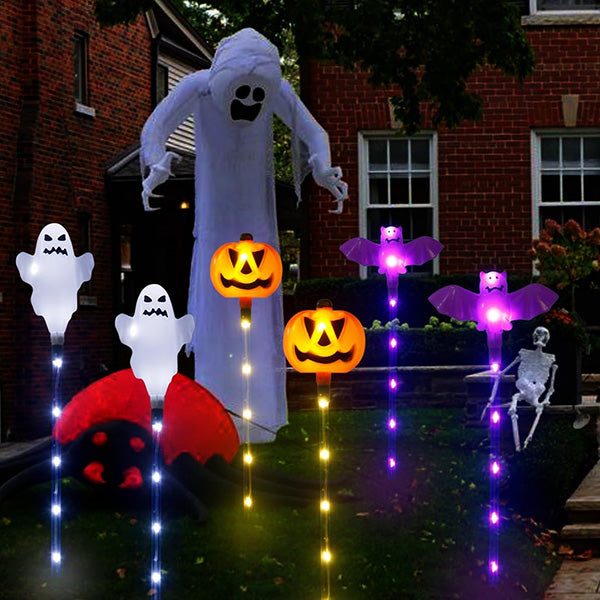 2025 Upgraded 👻🎁 6-Packs LED Solar Halloween Ground Lights