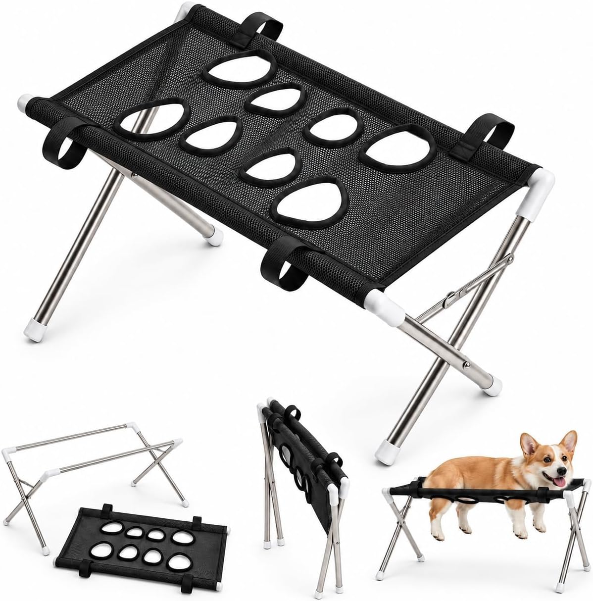 Pet Grooming Hammock with Adjustable Straps for Trimming Bathing Brushing