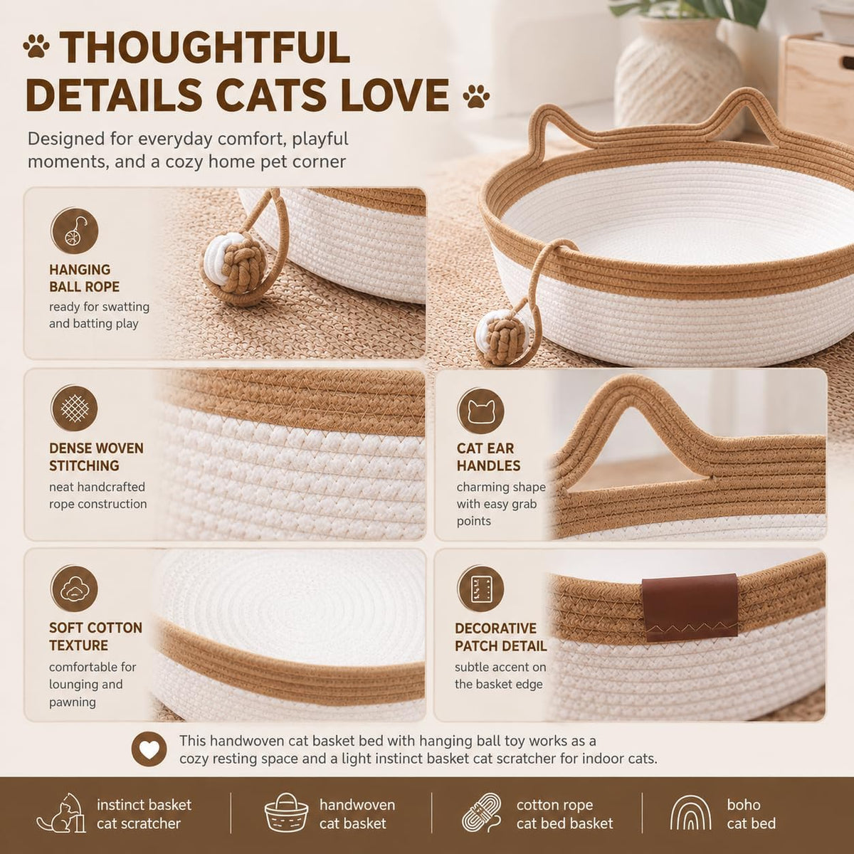 Instinct Basket | Meet the first research-backed natural territory for indoor cats