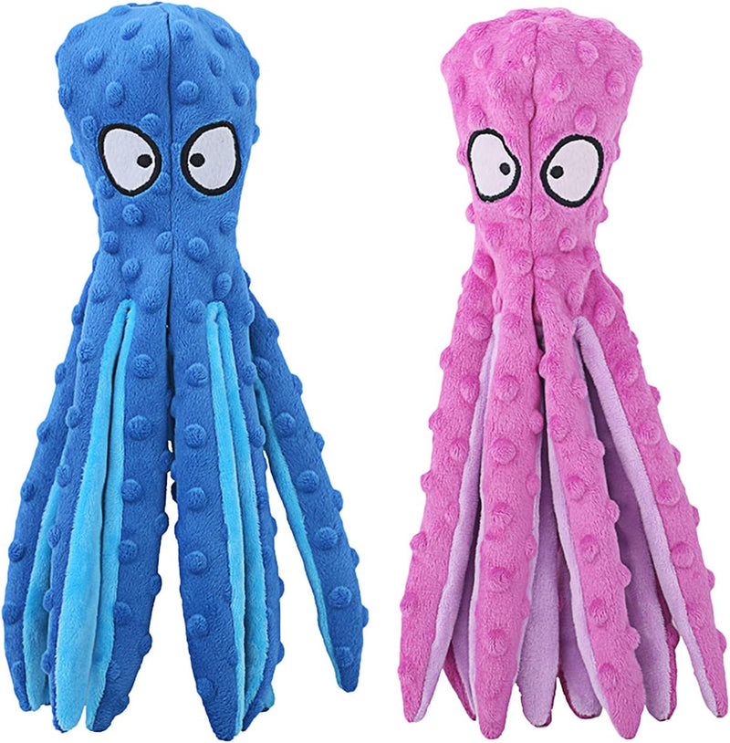 No Stuffing Octopus Squeaky Dog Toys