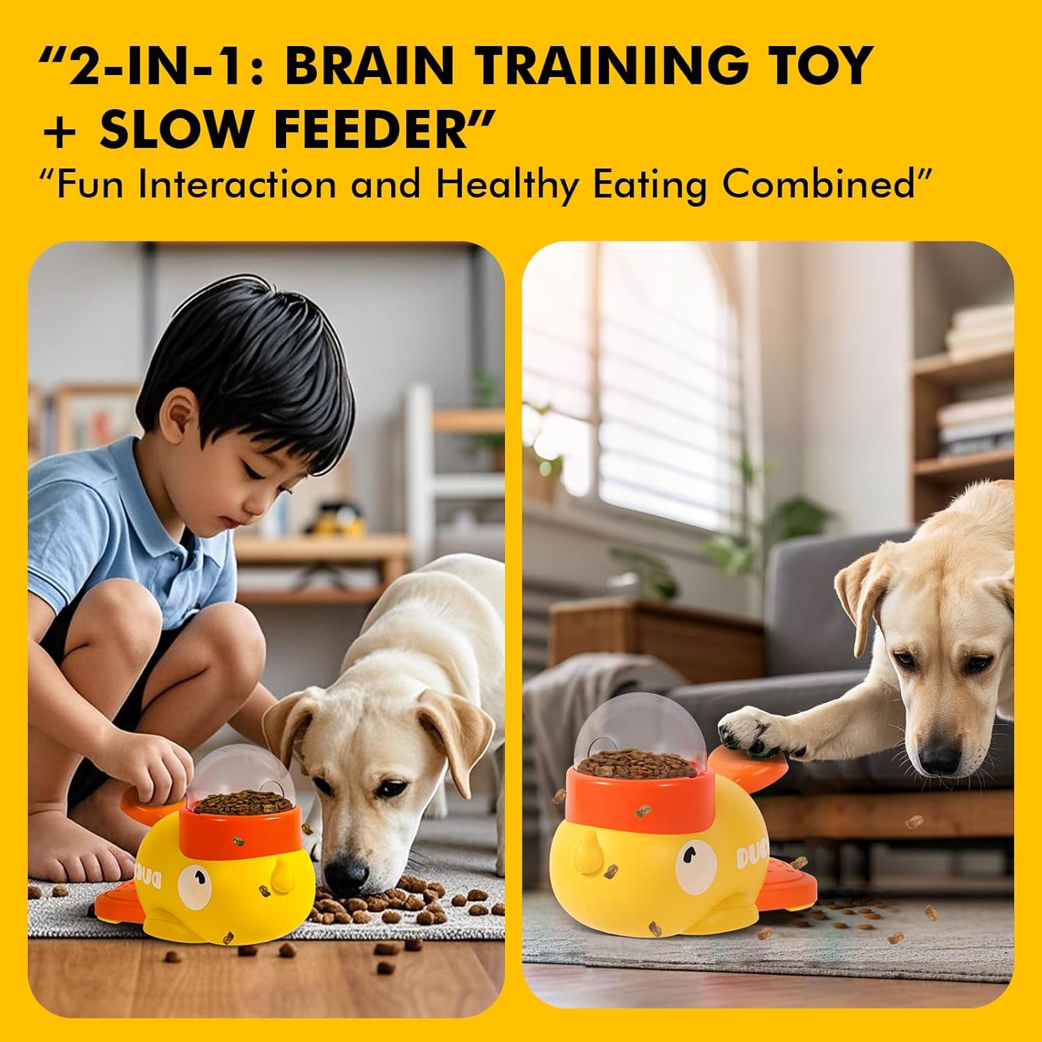 Duck Shaped Cat & Dog Toy Treat Dispenser