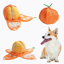Orange Hide-and-Seek Plush Dog Toy