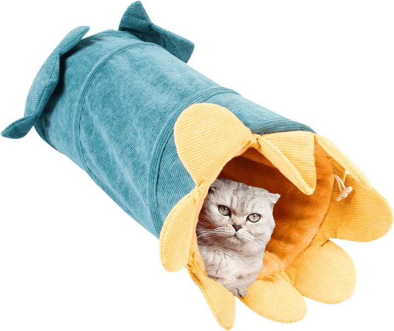 Cat Tunnel – Colorful Flower Design for Play and Relaxation