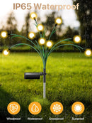 Solar Garden Lights - 2025 New Upgraded Leaf Design 10 LED Solar Firefly Lights
