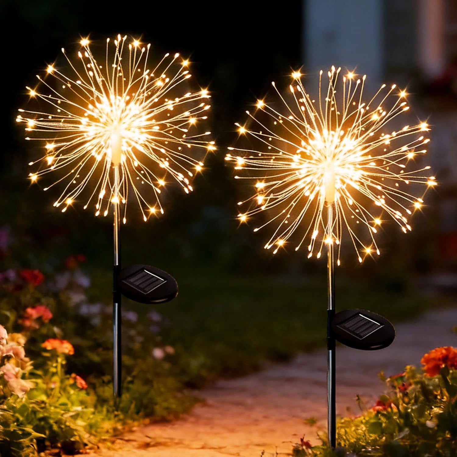 Starlit Starburst Light - Solar Firework Garden Lights