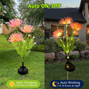 2 Packs - Solar Glowing Flowers Light Outdoor