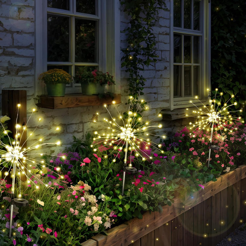 Solar Garden Firework Lights Outdoor Decoration