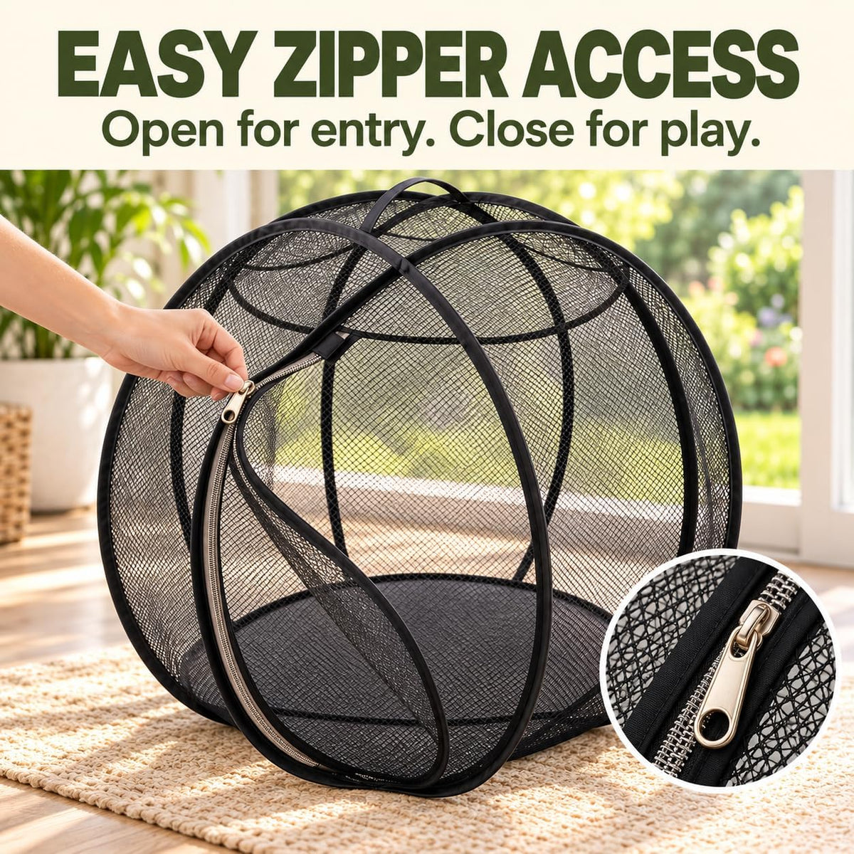 Rolling 360° Panoramic Cat Playpen, Cat Hamster Ball for Outside