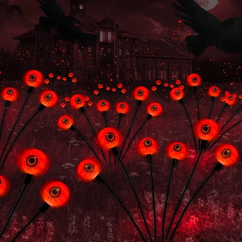 4-Packs Halloween Solar Scary Eyeball Lights