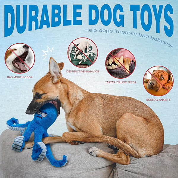 Octopus Tough Chewer Plush Dog Toys