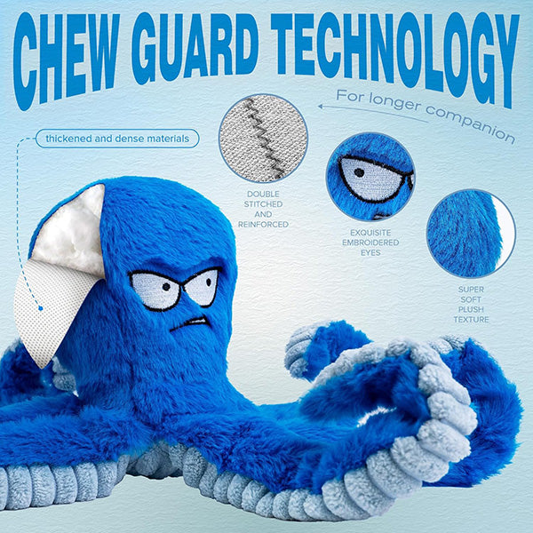 Octopus Tough Chewer Plush Dog Toys
