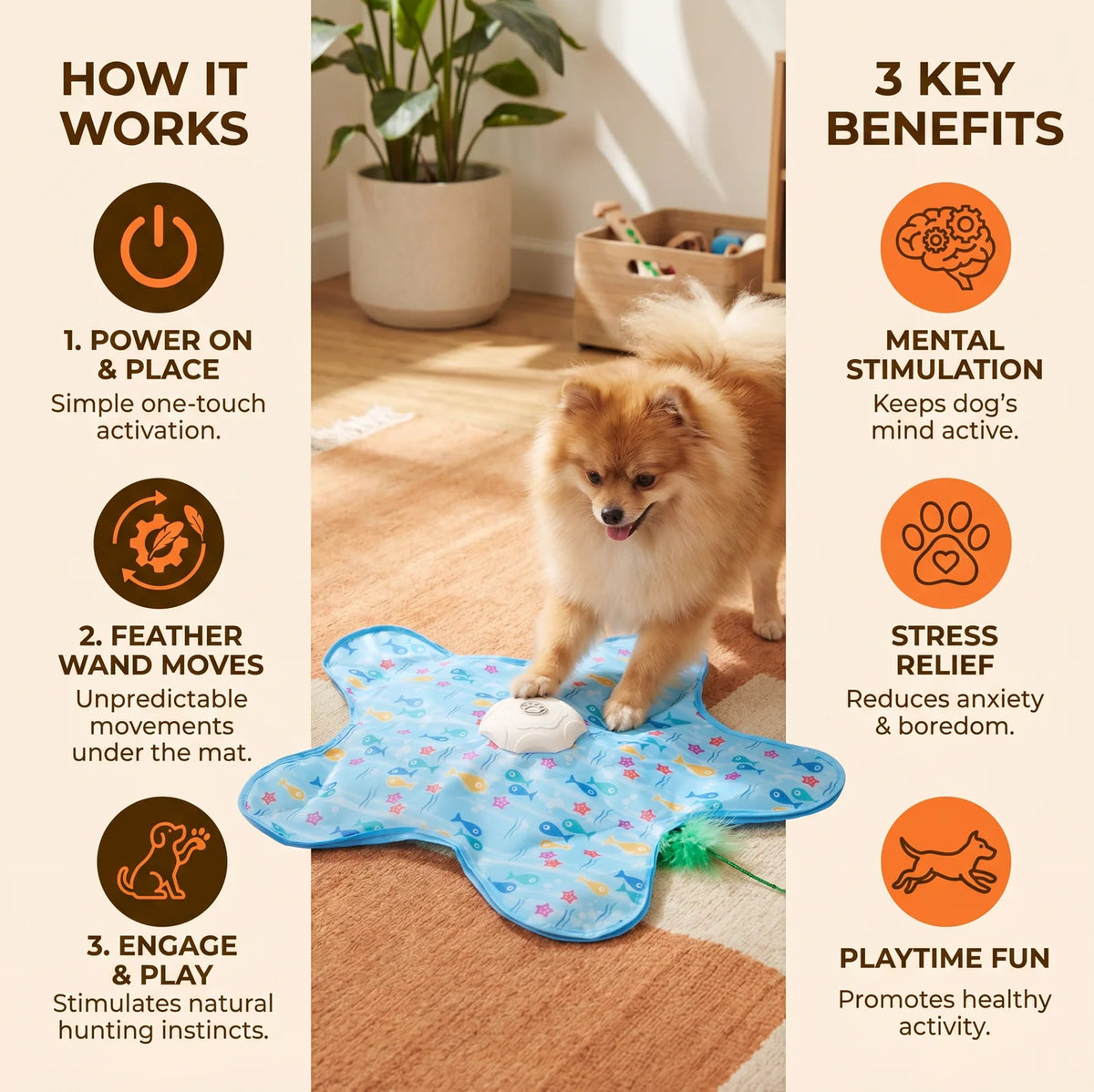 Automatic Hide and Seek Interactive Dog Toy