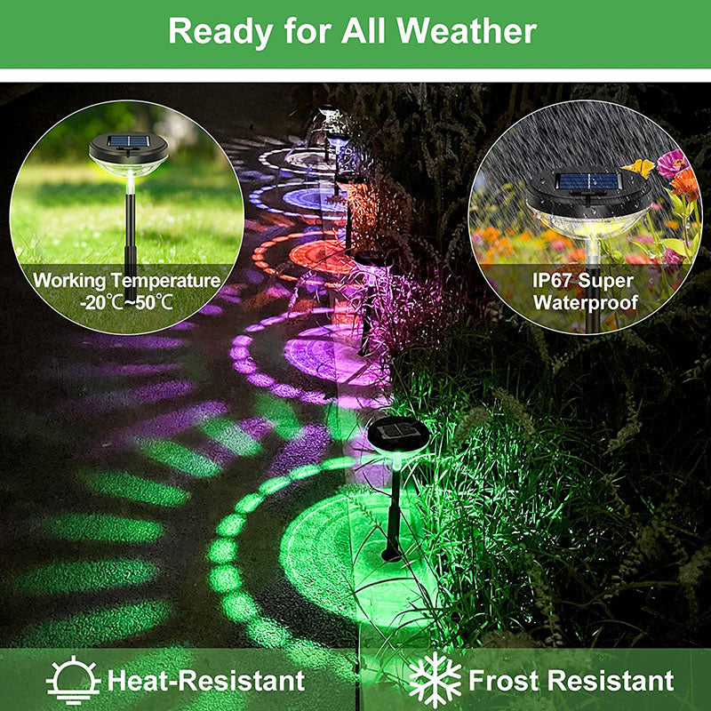 4 Packs Solar Landscape Pathway Lights Outdoor