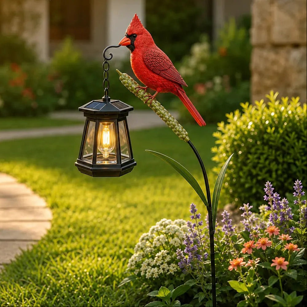 Cardinal Solar Light—A Beautiful Garden Light That Feels Full of Life