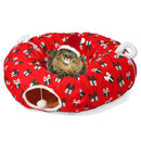 Cat Tunnel Christmas Tree Skirt - Cat Nest and Christmas Decoration 2-in-1