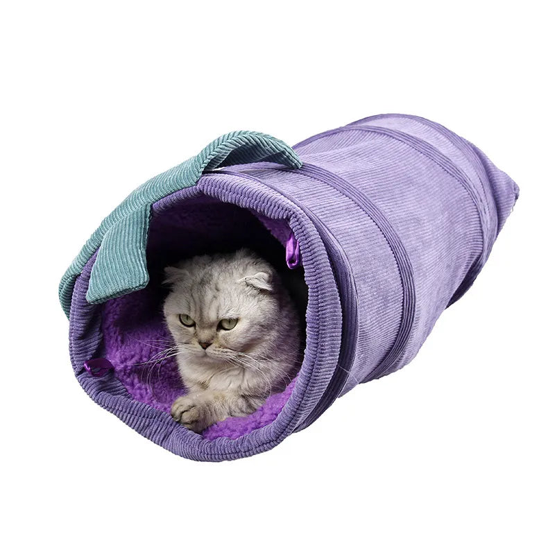 Cat Tunnel – Colorful Flower Design for Play and Relaxation
