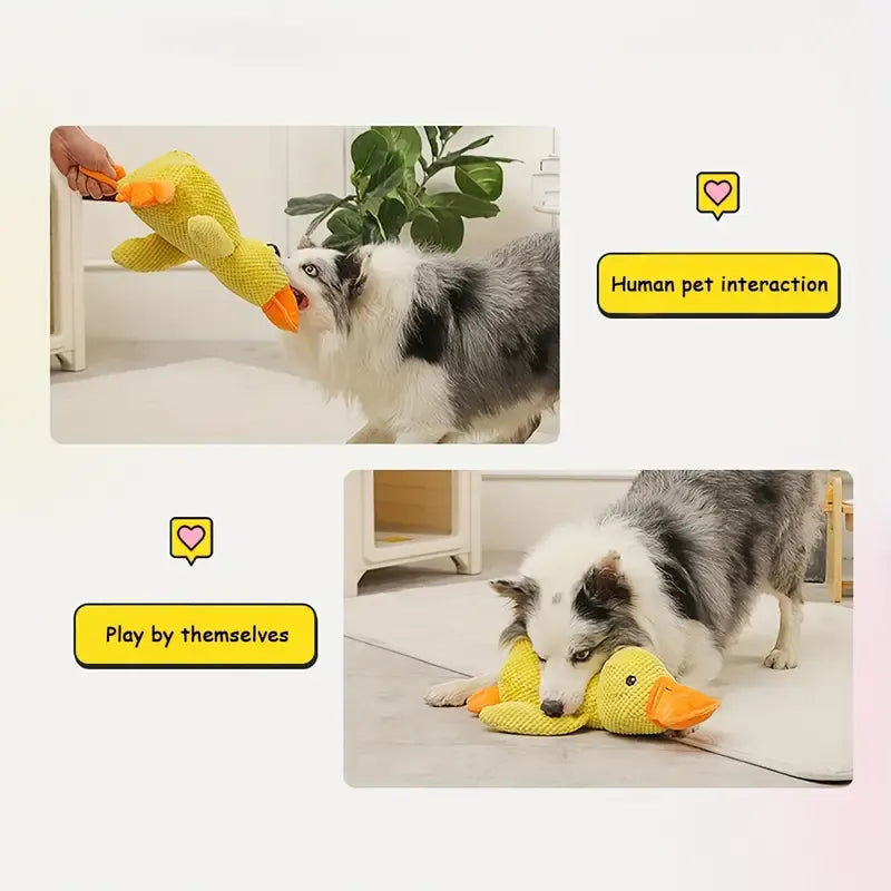 Calming Durable Duck Dog Toy, Heavy Chewing & Bite Resistant Toy For High Energy Dogs