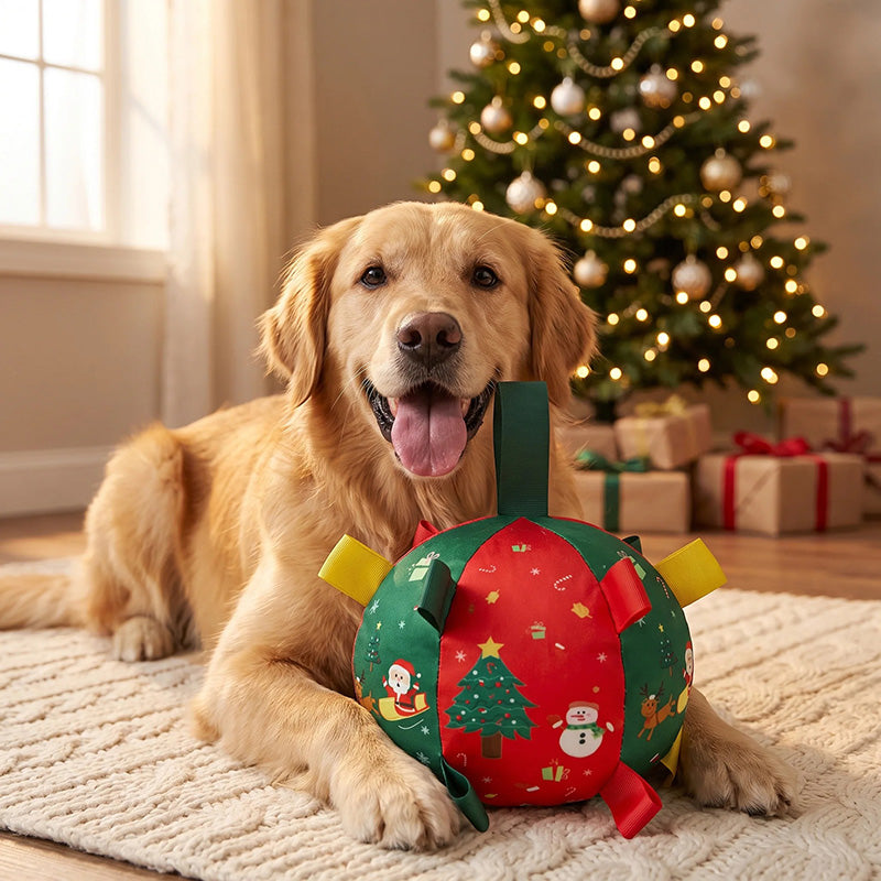 Christmas Dog Ball – Smart Rechargeable Automatic Motion Ball, Perfect Holiday Birthday Gift for Dogs