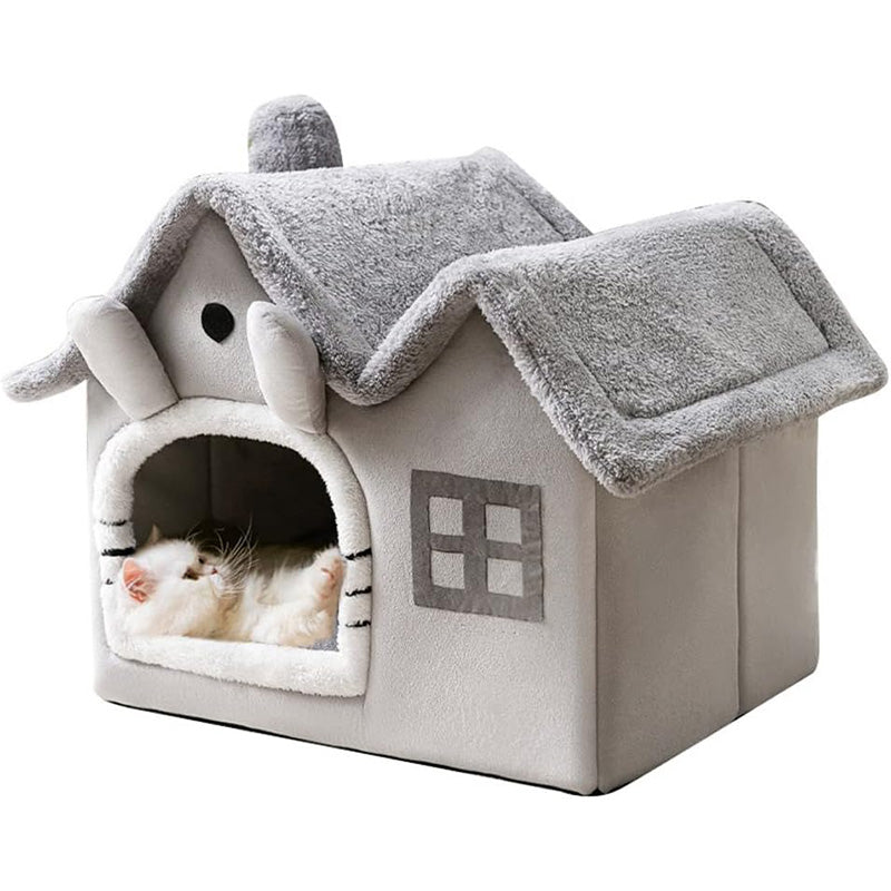 Cozy Pet House Tent Bed with Removable and Washable Cushion