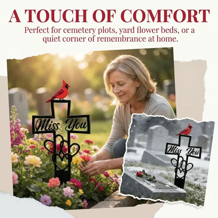 🐦💖Metal Cemetery Memorial Plaque for Remembrance✝️