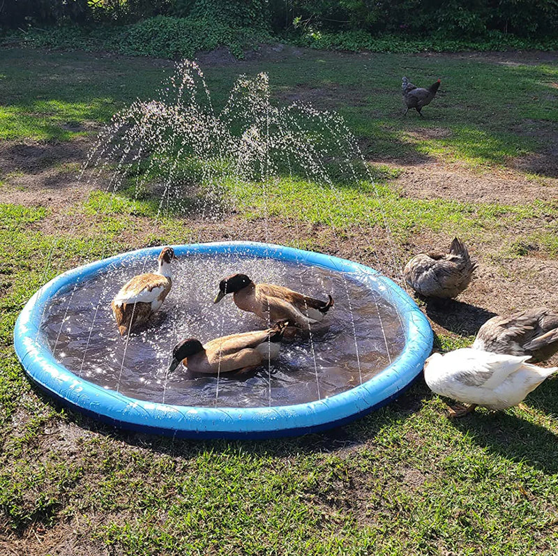 Dog Pool Splash Pad, Anti-Slip Sprinkler Pad for Kids & Dogs