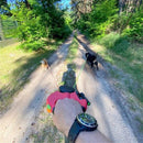 Double TangleFree Dog Leash with Light, Waste Bag Holder & 360° Swivel for Two Dogs